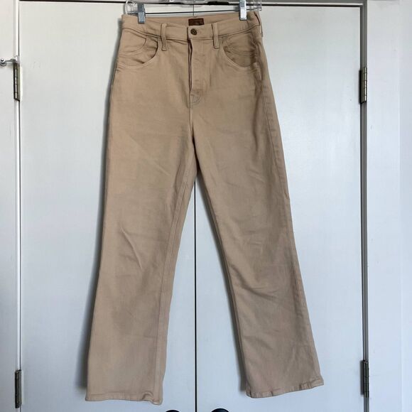 Mother The Stash Tripper Ankle Jean 29 Beaver Fur Tan Button Fly Modern Stretch - Picture 1 of 16